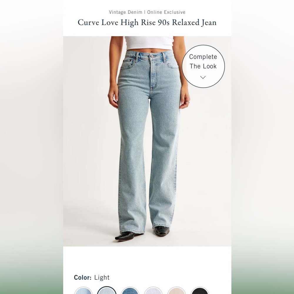 Abercrombie Curve Love High Rise 90s Relaxed Jean
